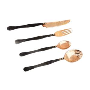 Ensemble de couverts en acier inoxydable fini multicolore de bonne qualité de 4 fourchette cuillère couteau lave-vaisselle ensemble de couverts pour usage domestique - Product Image 5