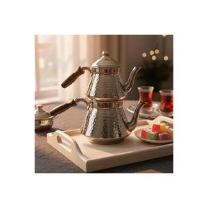 Tetera y Hervidor de Cobre Seljuk, Diseño Tradicional Elegante para Preparar Tu Té Favorito - Product Image 4