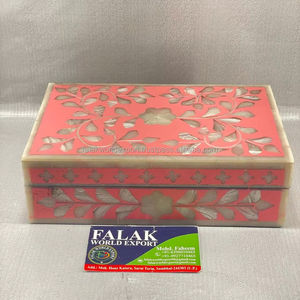 Caja de joyería de sándalo de alta calidad MOP madre perla diseño moderno incrustaciones de hueso pulido decorativo regalo de boda antiguo - Product Image 4