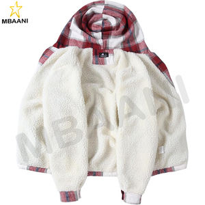 Chemise-veste en flanelle à coupe décontractée doublée de sherpa avec capuche pour homme - Product Image 3