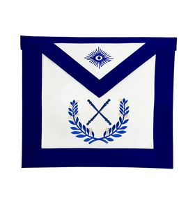 Tablier maçonnique Tablier de maçon blanc en cuir synthétique Tablier d'insigne maçonnique personnalisé moyen - Product Image 4