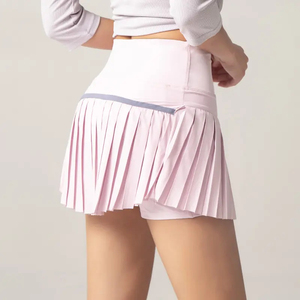 Falda de tenis de cintura alta personalizable OEM con pantalones cortos para mujer Falda atlética de golf plisada Estilo deportivo transpirable para niñas - Product Image 2