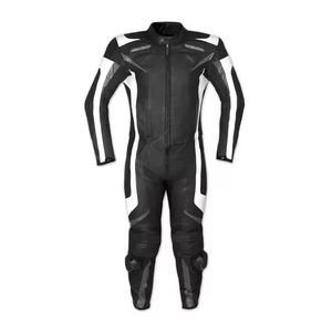 Traje de carreras de motos con bloques de color transpirable de cuero genuino personalizado de calidad superior para todas las estaciones - Product Image 5