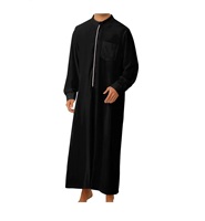 2024 nouveau Design élégant longue longueur haute qualité hommes Daffah Qamis Thobe pour hommes prix de gros Style arabe Thobe Jubba pour hommes