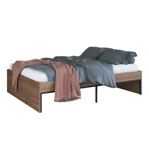 현대적인 스타일 ARTETUBE 2 곳 침대 홈 침실 가구 파티클 보드 몬타나/블랙 컬러 브라질 최고 디자인 조명 스틸 프레임