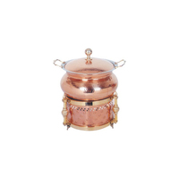 Chauffe-plat en acier et cuivre de forme carrée, ustensiles de service de fête, 3 litres, or Rose