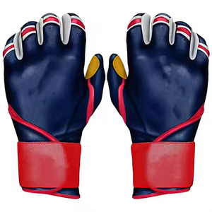 2025 personnalisé longue manchette frappeur Baseball gants fabricants Logo conception en cuir véritable homme enfants jeunesse Baseball Softball gants - Product Image 1
