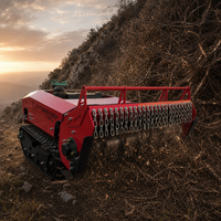 Produit phare : Broyeur à fléaux télécommandé à double alimentation, certifié CE, pour le défrichement des vergers et des terrains en pente