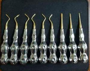 Elevadores de extracción de raíz curvada Herramientas de luxación dental de acero inoxidable para cirugía profesional y extracción de dientes Elevadores dentales - Product Image 2