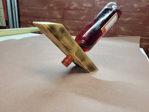 Premium 24 <b>Bottle</b> Wooden Wine <b>Rack</b> Elegant Countertop Liquor <b>Storage</b> and Display Stand for Home Bar & Kitchen - Product Image 2