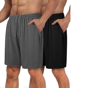 Premium Heavyweight Bodybuilding Hombres 100% Algodón Gym Fitness Sweat Shorts Invierno Fleece con bolsillos Patrón sólido Streetwear - Product Image 2