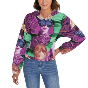 Sweat à capuche personnalisé par sublimation imprimé avant automne chaud pour femmes séchage rapide écologique taille adulte 100% sweats à capuche en polyester - Product Image 1