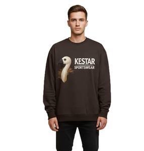 High Quality 100% Cotton Winter Plain Dyed Long Sleeve Pullover Mens Sweatshirt Customized Blank Crewneck Streetwear Oversized - Product Image 1