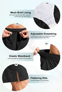 Pantalones cortos de verano tejidos de poliéster ligero para hombre, secado rápido, transpirable, logotipo personalizado, sublimado, atlético, gimnasio, lona - Product Image 6