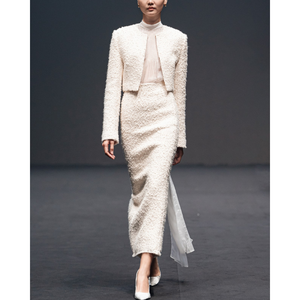 Luxury Design Women'S <b>Jackets</b> Crop Top Jita Cropped Wool Blend Tweed <b>Jacket</b> Good-Quality Material Women'S Sets Whiteant Vietnam - Product Image 1