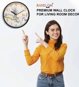 Horloge murale moderne silencieuse à aiguilles en quartz à affichage unique, noire, alimentée par piles, idéale pour la décoration de bureau - Product Image 4