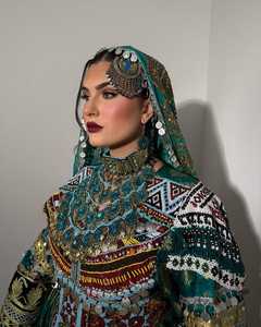 High Quality <b>Handmade</b> Customized Beautiful Design Afghani Vintage Antique <b>Silver</b> Plated Jewelry Sets for Wedding Engagement - Product Image 5