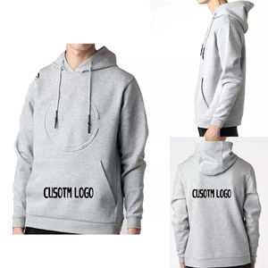 2023 más vendidos hombres blanco 400 GSM 3D en relieve pulóver Sudadera con capucha de peso pesado con bolsillo de canguro para invierno - Product Image 6