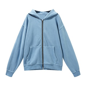 Sweat-shirt à capuche pour homme, décontracté, couleur unie, 100% coton, doublure en polaire, coupe classique, vêtements d'hiver - Product Image 5