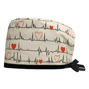Casquette de travail ajustable en coton pour cheveux longs, avec bouton, en tissu tissé, chapeau d'uniforme médical, attache pour queue de cheval, unisexe pour un meilleur ajustement - Product Image 1