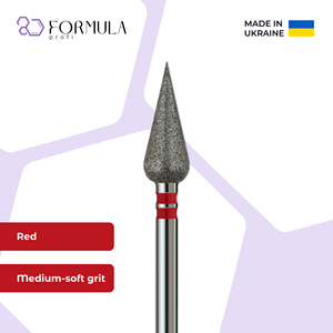 Broca de Diamante para Uñas, Directo de Fábrica, Fórmula Profi, 5.0mm, Grano Rojo Premium - Product Image 1
