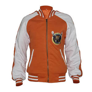 Blouson universitaire en toile à col montant personnalisé avec logo pour homme, style urbain, hiver, vente en gros - Product Image 1