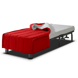 EVERGREENWEB - 1-seater <b>sofa</b> <b>bed</b> 80x190 cm Mattress and pillow Made in Italy Removable and washable cover <b>Folding</b> <b>bed</b> EVENING - Product Image 3