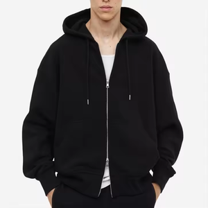 CUSTOM <b>Bulk</b> Zip up High Quality 500gsm Streetwear Heavy weight Fleece French <b>Terry</b> 100% Cotton Puff Print Full Zip up Hoodies - Product Image 6