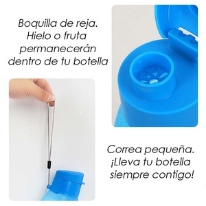 CASAMAX WL AD-1774-1 Botellas de Agua de Plástico PE Coloridas de 420 ml con Tapas, Aislamiento Térmico, Clásicas, Premium, Duraderas - Product Image 5