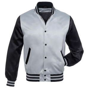 Veste Urbaine Professionnelle pour Hommes, Veste Bomber en Satin, Tissu Lisse, Coupe Confortable, Construction Légère, Coutures Durables, Élégante - Product Image 1