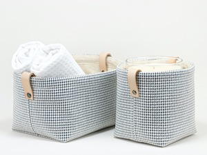 Panier de rangement en fibre de macramé bleu, fait à la main, organisateur pour la décoration de la maison, table, chambre à coucher, salon, élégant et fonctionnel - Product Image 5