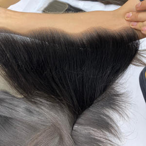 Perruques de cheveux humains Lace Front, Straight 360 Frontal Full Lace Perruques de cheveux humains pour les femmes noires Cheveux bruts - Product Image 5