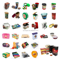 Mini boîte en métal avec couvercle, personnalisable, carrée/rectangulaire, pour bonbons, sucre, chewing-gum, biscuits, thé, emballage, boîte, pot