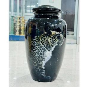 Urne souvenir d'animaux de crémation noire pour cendres urne en métal pour cendres humaines urnes funéraires de luxe pour cendres humaines adultes taille personnalisée - Product Image 4