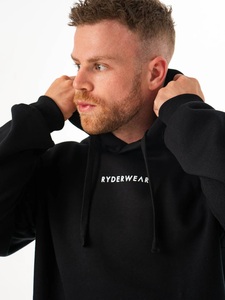 100% Cotton Polyester Blend Solid Hooded Collar Pullover Oversize Sweatshirts for Men Long Drawstring <b>Hoodie</b> Plus Sizes Knitted - Product Image 3
