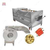 Professionele Automatische Aardappel Reinigingsmachine Aardappel Peeling Lijn
