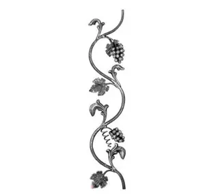 Elementos de barandilla de hierro forjado motivo de uva para puerta valla barandilla balaustrada
