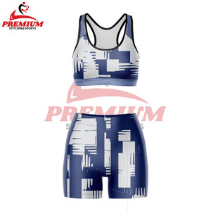 Ensemble motard pour femme butin court et soutien-gorge de sport assorti - Product Image 4