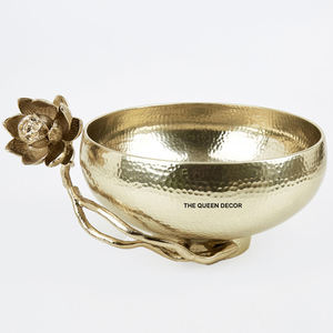 Nouveauté Bol décoratif en laiton de forme unique Finition antique en laiton Bol japonais Best Seller Accent pour la maison - Product Image 2