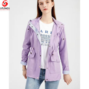 Chaqueta Cortavientos de Invierno Cálida de Último Diseño, Abrigo Largo Ligero, Nuevo, Talla Grande, Impermeable, Transpirable, con Capucha para Mujer - Product Image 3