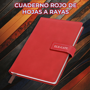Quaderno in Pelle Rossa con Rilegatura Cucita, 100 Pagine Interne, Chiusura Magnetica per Scuola, Scrittura e Diario, Copertina in Pelle PU - Product Image 4
