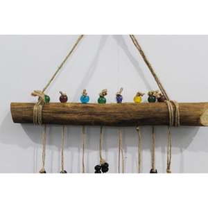 Handmade Boho <b>Garden</b> <b>Hanging</b> Wood Windchime Multi-Colour Beaded Sun Catcher - Product Image 6