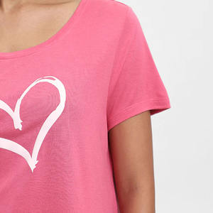 Camiseta de Mujer de Corte Regular, Material Transpirable, Cómoda para Uso Diario Informal - Product Image 5