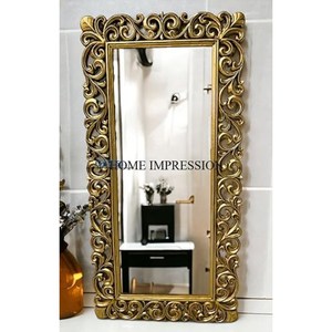 Gorgeous Look Superior Quality Metal Made Silver Color Finishing Shiny Polished Heavy Designing <b>Frame</b> Home Decor Floor <b>Mirror</b> - Product Image 4