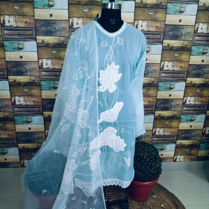 Traje Tradicional de Pantalón de Seda con Elegante Salwar Kameez de Algodón, Ropa Étnica India y Pakistaní de Moda para Adultos con Estampado Moderno - Product Image 1