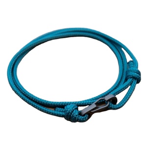 Teal Rope <b>Bracelet</b> Carabiner Clip Wrap <b>Bracelet</b> Nautical Style Rope SAILOR KNOT <b>BRACELET</b> - Product Image 1