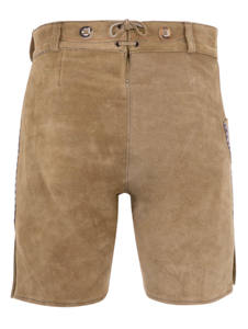 Short en cuir brodé Lederhosen de style bavarois pour homme, avec étiquette personnalisée, pour la chasse et les loisirs, tissu en toile délavé dans l'obscurité - Product Image 6