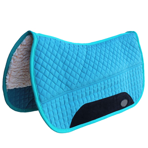 Almohadillas para SILLÍN de caballo cómodas para equitación de calidad superior, almohadilla para SILLÍN ecuestre acolchada con diamantes con forro de piel de Sherpa - Product Image 1