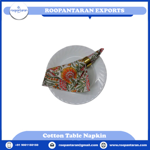 Sortie d'usine à la main bloc imprimé brodé 100% coton serviettes nappe serviettes approvisionnement en vrac à vendre - Product Image 5