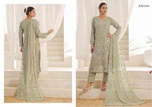 Bin Hameed NAINA luxe brodé pelouse 2025 03 pièces cousu embelli Salwar Kameez ensemble séchage rapide hiver pantalon décontracté - Product Image 5